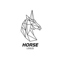 horse illustration logo vector