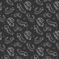 Vector seamless background of infographics of arrow elements in black and white