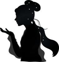 Moon Goddess Silhouette vector