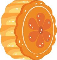 Moon Cake Side View vector