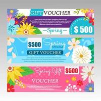 Spring Marketing Voucher vector