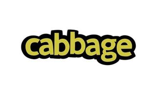 CABBAGE lettering vector design