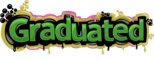 GRADUATED colorful writing graffiti design vector