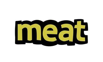 diseño de vector de letras de carne