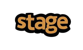 STAGE writing vector design on white background