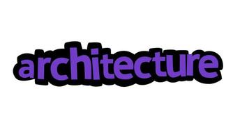 ARCHITECTURE writing vector design on white background