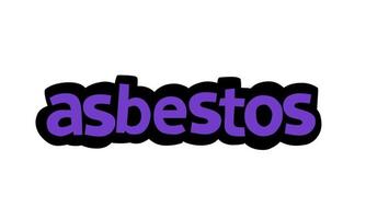 ASBESTOS writing vector design on white background