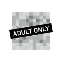 Adult only pixel informational sign. Censored bar concept. Vector illustration