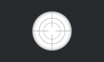 Sniper scope crosshairs view with measurement marks. Optical sight. Military shot, point sight, killer. Vector