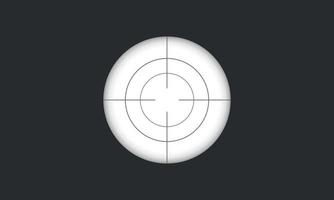 Sniper scope crosshairs view with measurement marks. Optical sight. Military shot, point sight, killer. Vector