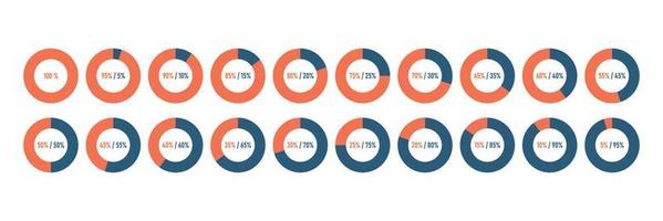 Percent progress bar. Infographic indication upload. Vector illustration