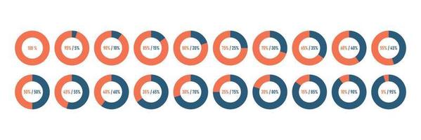 Percent progress bar. Infographic indication upload. Vector illustration