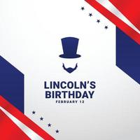 diseño de cumpleaños de lincoln vector