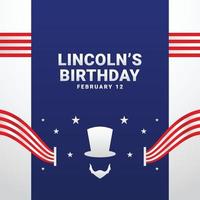 diseño de cumpleaños de lincoln vector