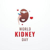 Kidney Day Design vector