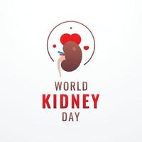 Kidney Day Design vector