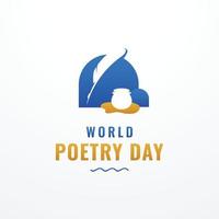 Poetry Day Design vector