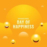 Happiness Day With Smile Design vector