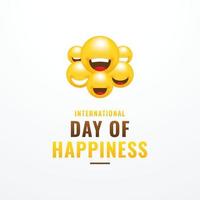 Happiness Day With Smile Design vector