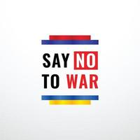 Say No To War Design vector