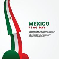 diseño del día de la bandera de méxico vector