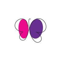 idea de diseño de logotipo simple de mariposa vector