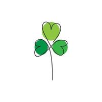 Clover flower simple logo design vector