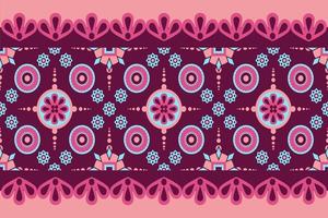 geometric design in fabric pattern on pink background Used to decorate fabrics and things. vector