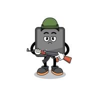 Cartoon of keyboard control button soldier vector