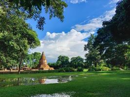 Wat I Khang, an ancient site in Wiang Kum Kam, The ruins of the ancient capital of the Lanna Kingdom, Chiang Mai, Thailand. photo