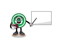 Mascot cartoon of recycle sign teacher vector