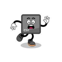 slipping keyboard control button mascot illustration vector