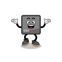keyboard control button cartoon searching with happy gesture vector