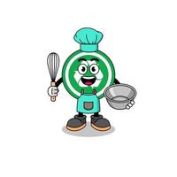 Illustration of recycle sign as a bakery chef vector