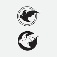 Bat logo animal and vector, wings, black, halloween, vampire, gothic, illustration, design bat icon vector