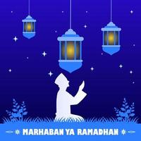 Illustration vector graphic cartoon character of ramadan kareem