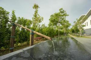 Japanese bamboo water fountain photo