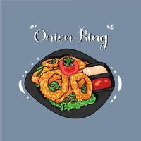 Illustration of onion ring vector