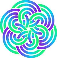 Design round logo element. Abstract wave vector template set. Chinese knots icon.