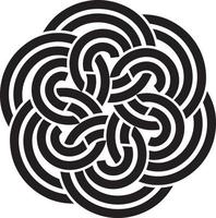 Design round logo element. Abstract wave vector template set. Chinese knots icon.