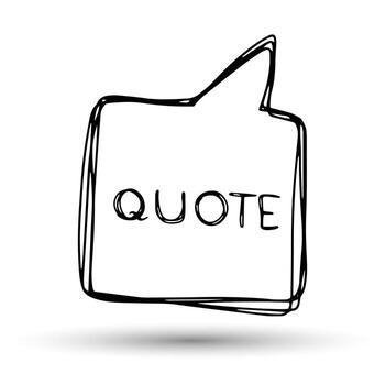 Set of scribbled comic speech bubbles with hand drawn doodle style. Copy space for quote. Hand drawn set of speech bubbles with dialog words. Vector illustration