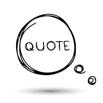 Set of scribbled comic speech bubbles with hand drawn doodle style. Copy space for quote. Hand drawn set of speech bubbles with dialog words. Vector illustration