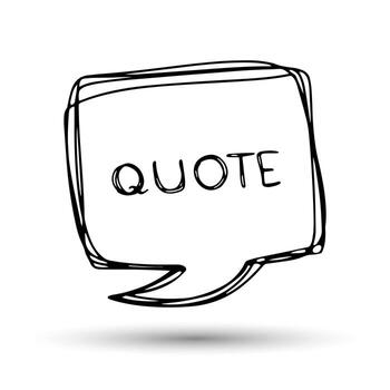 Set of scribbled comic speech bubbles with hand drawn doodle style. Copy space for quote. Hand drawn set of speech bubbles with dialog words. Vector illustration