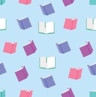 Colorful books background seamless pattern vector