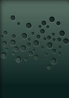 Dark green of bubbles background vector
