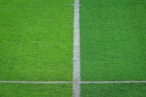 artificial turf of Soccer football field photo