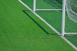 artificial turf of Soccer football field photo