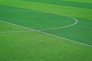 artificial turf of Soccer football field photo