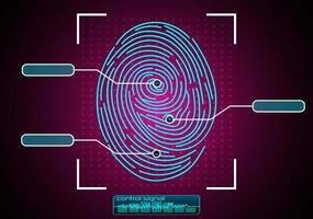 Fingerprint Scanning Identification System vector