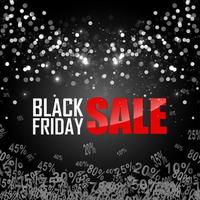 Black friday sale with black white lights bokeh background .Vector illustration vector
